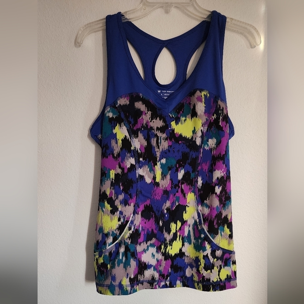 Tek Gear Women's Racer Back Moisture Wicking Athletic Tank Top Size XL